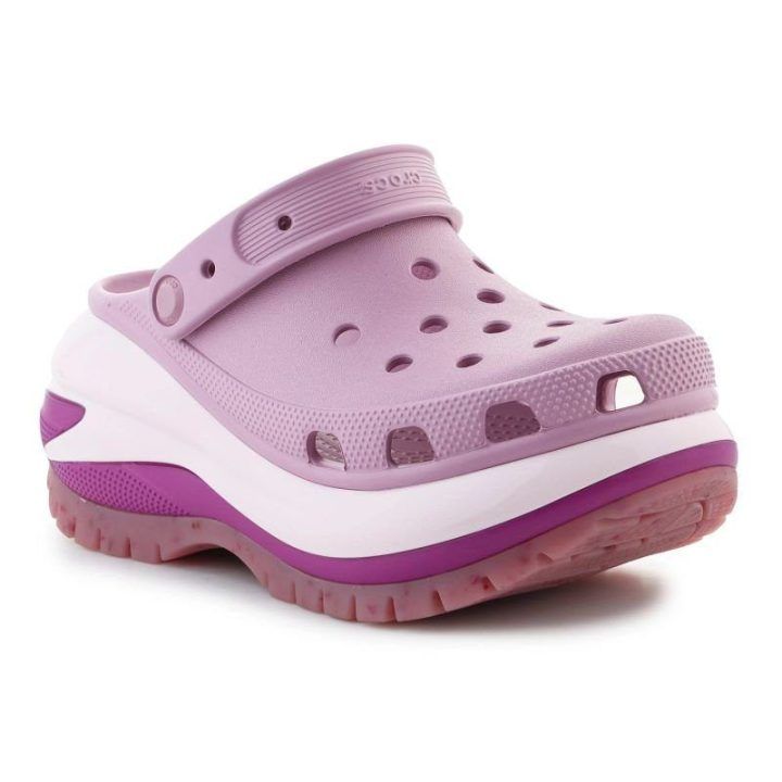 Moteriškos klumpės su platforma Crocs Mega Crush, violetinės