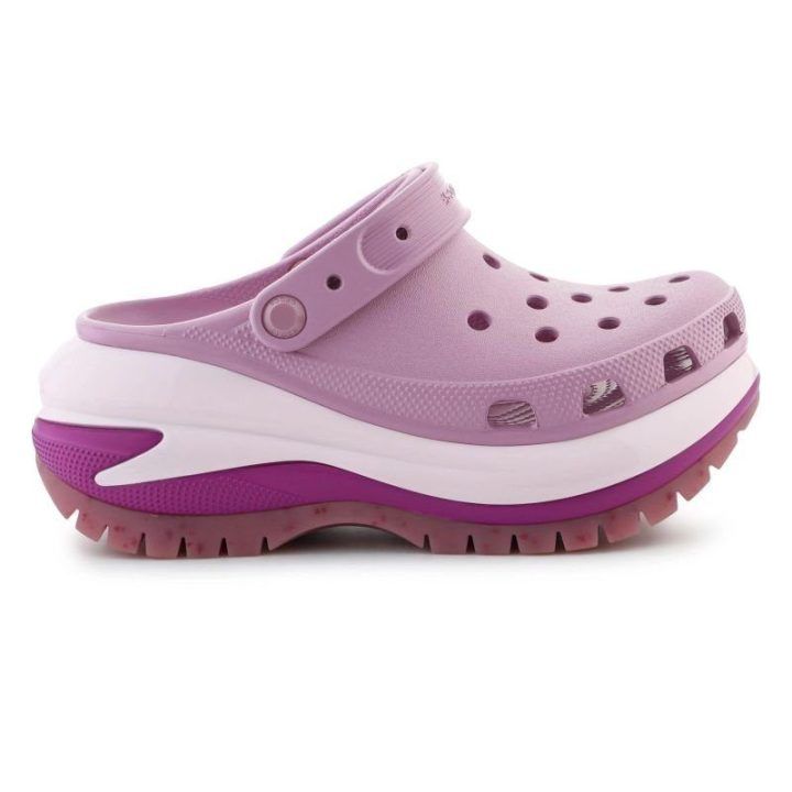 Moteriškos klumpės su platforma Crocs Mega Crush, violetinės