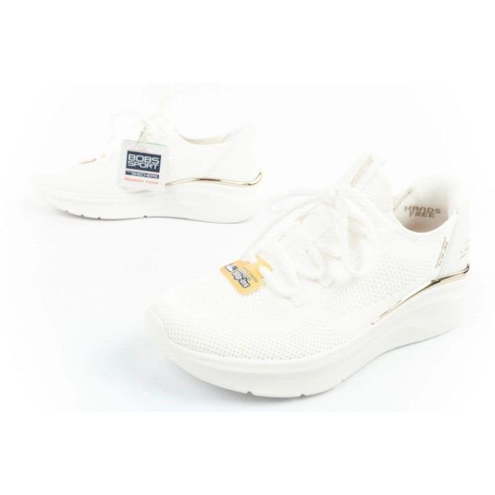 Moteriški įspiriami sportbačiai Skechers BOBS B Love – True Delight, balti ir aukso spalvos