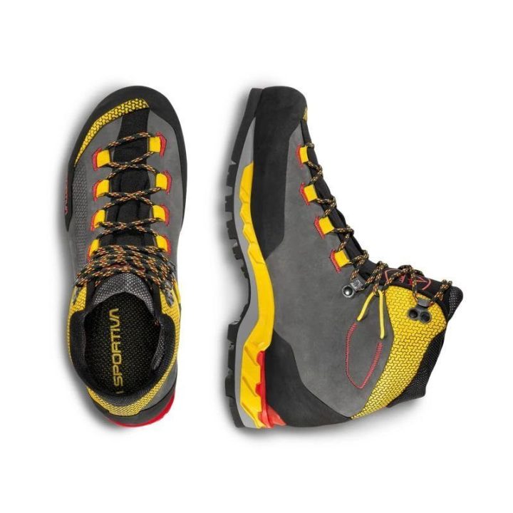 Žygio batai La Sportiva Trango Tech Leather GTX, juodi ir geltoni