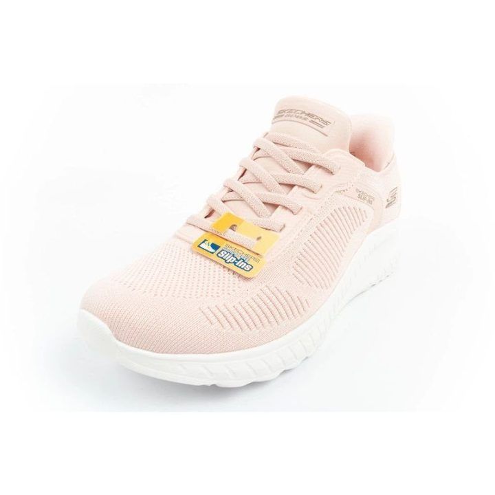Moteriški įsispiriami sportbačiai Skechers Bobs Squad, rožiniai