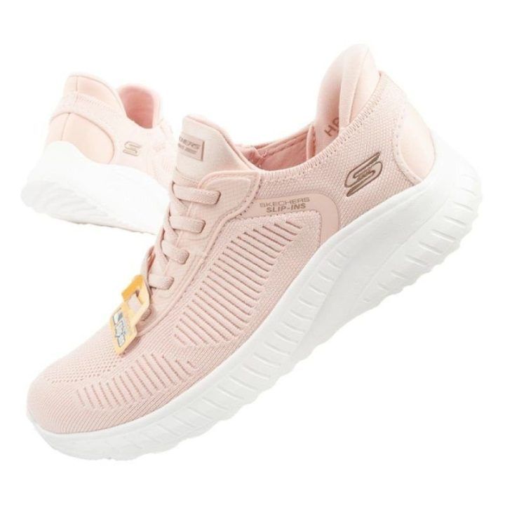Moteriški įsispiriami sportbačiai Skechers Bobs Squad, rožiniai