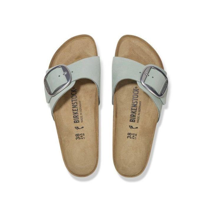 Moteriškos šlepetės Birkenstock Madrid Big Buckle, žalios