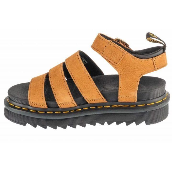 Moteriškos odinės basutės su platforma Dr. Martens Blaire, rudos