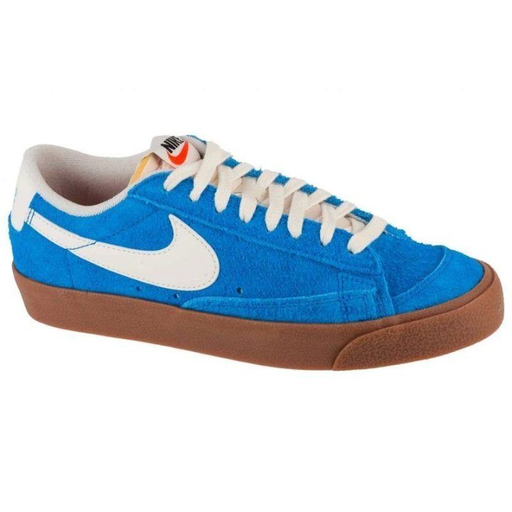 Moteriški zomšiniai sportbačiai Nike Blazer Low 77, mėlyni