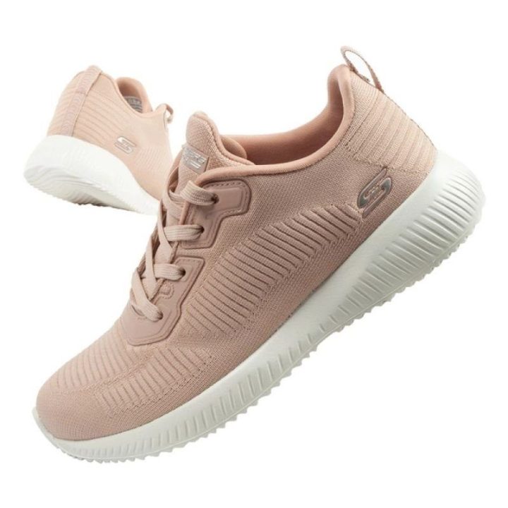 Moteriški sportbačiai Skechers Bobs Squad-Tough Talk, kūno spalvos