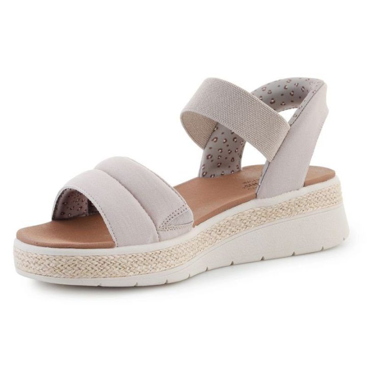 Moteriškos įspiriamos basutės Skechers BOBS Sun Ray, pilkai rusvos