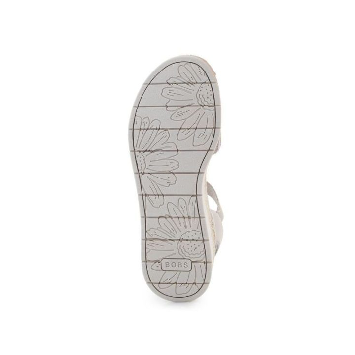 Moteriškos įspiriamos basutės Skechers BOBS Sun Ray, pilkai rusvos
