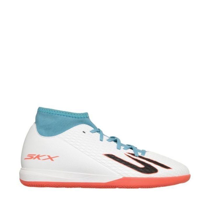 Futbolo bateliai berniukams aukštesnio profilio Skechers SKX_2, balti