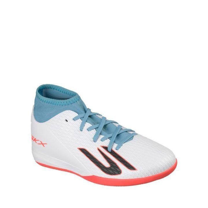 Futbolo bateliai berniukams aukštesnio profilio Skechers SKX_2, balti