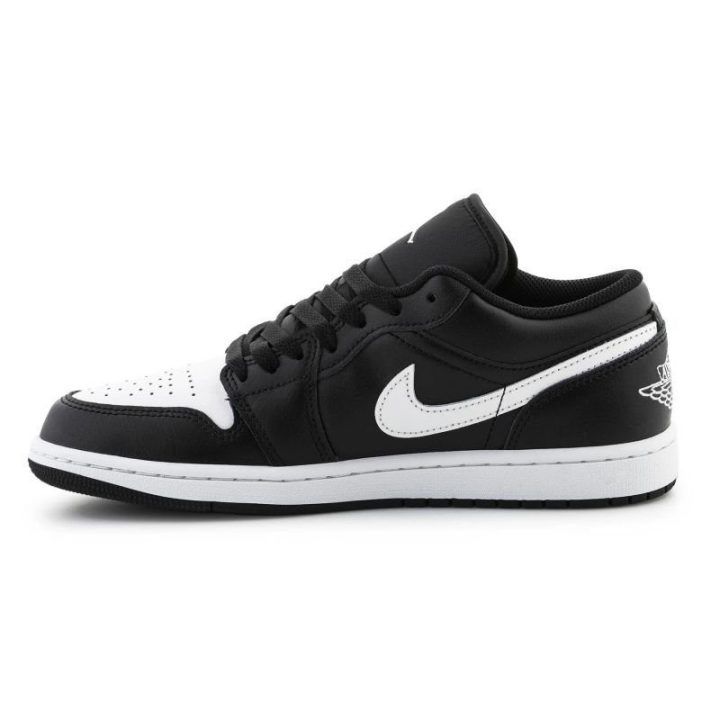 Vyriški žemo profilio sportbačiai Nike Air Jordan 1, juodi ir balti