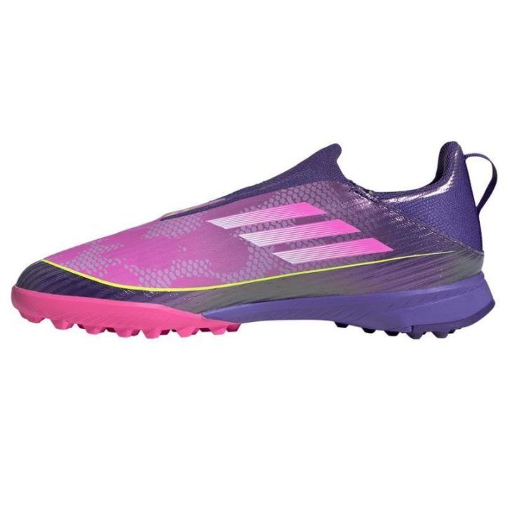 Vaikiški futbolo bateliai be raištelių adidas F50 Lamine Yamal TF