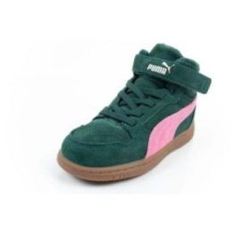Žieminiai sportbačiai mergaitėms Puma Reb-L Mid, žali ir rožiniai