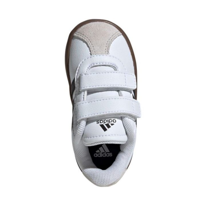 Vaikiški riedlentininkų sportbačiai adidas VL Court 3.0, balti ir pilki