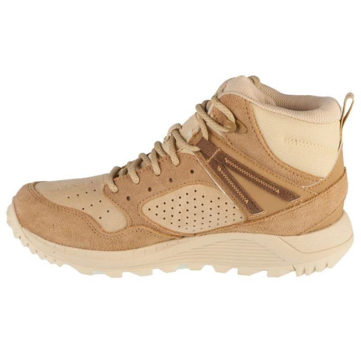 Moteriški batai Merrell Wildwood Mid Leather WP, smėlio