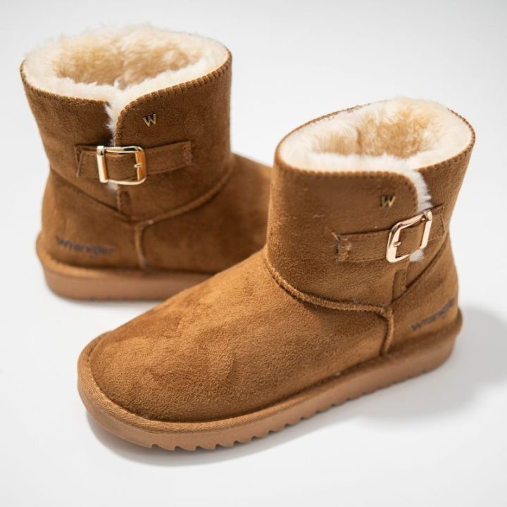 Moteriški pašiltinti sniego batai Wrangler Elsa Platform MID, juodi