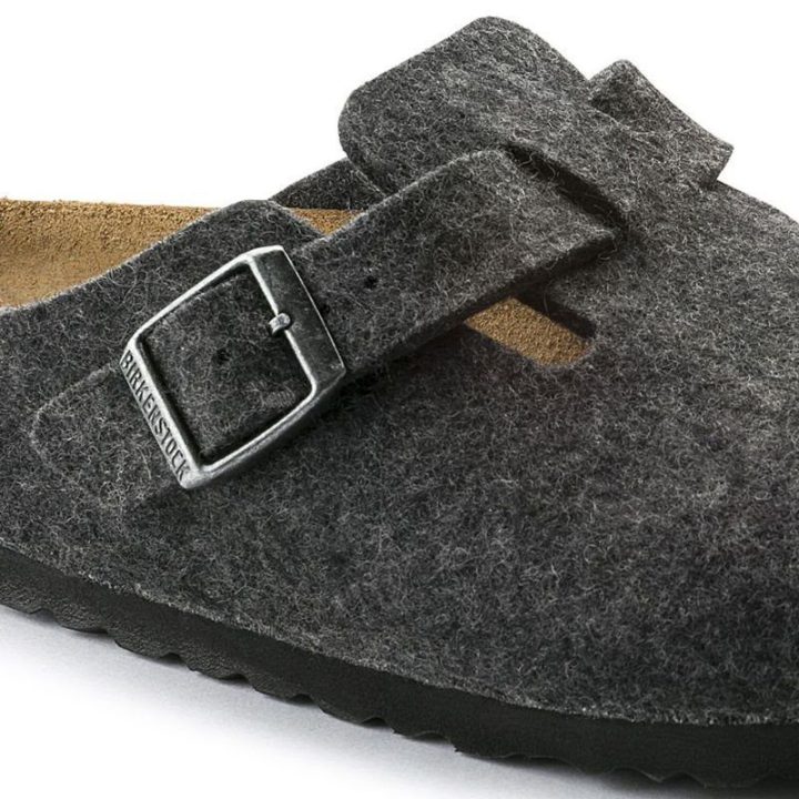 Uniseks vilnonės šlepetės Birkenstock Boston, antracito