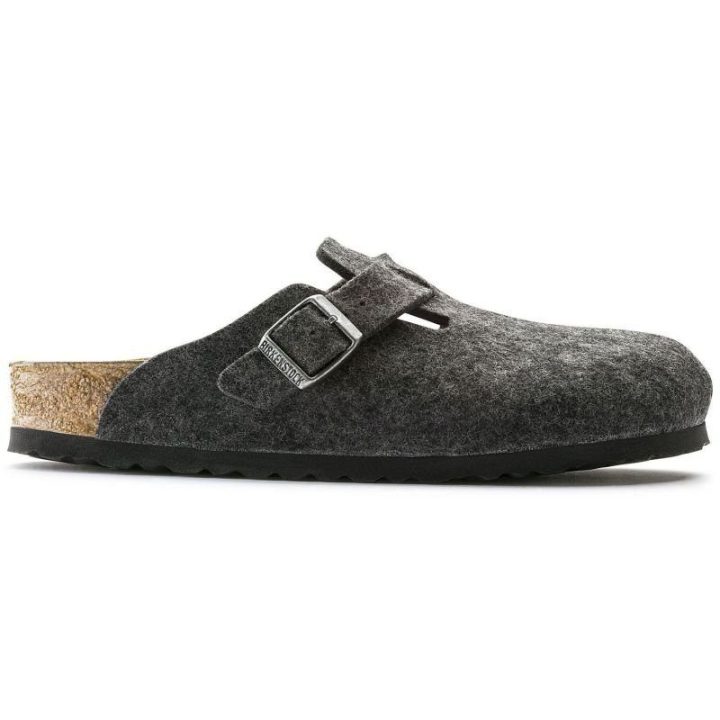 Uniseks vilnonės šlepetės Birkenstock Boston, antracito