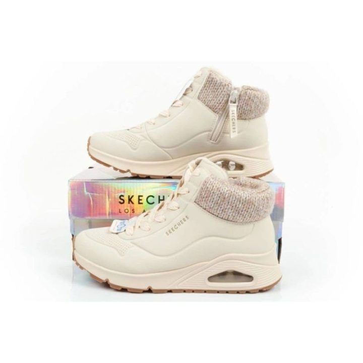 Moteriški sportbačiai su užtrauktuku Skechers Uno Darling Daze, rožiniai
