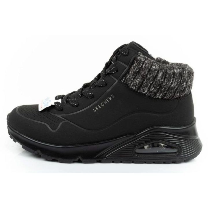 Moteriški sportbačiai su užtrauktuku Skechers Uno Darling Daze, juodi