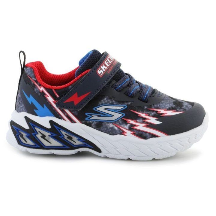 Vaikiški LED batai Skechers S-Light Storm 2.0, tamsiai mėlyni ir raudoni