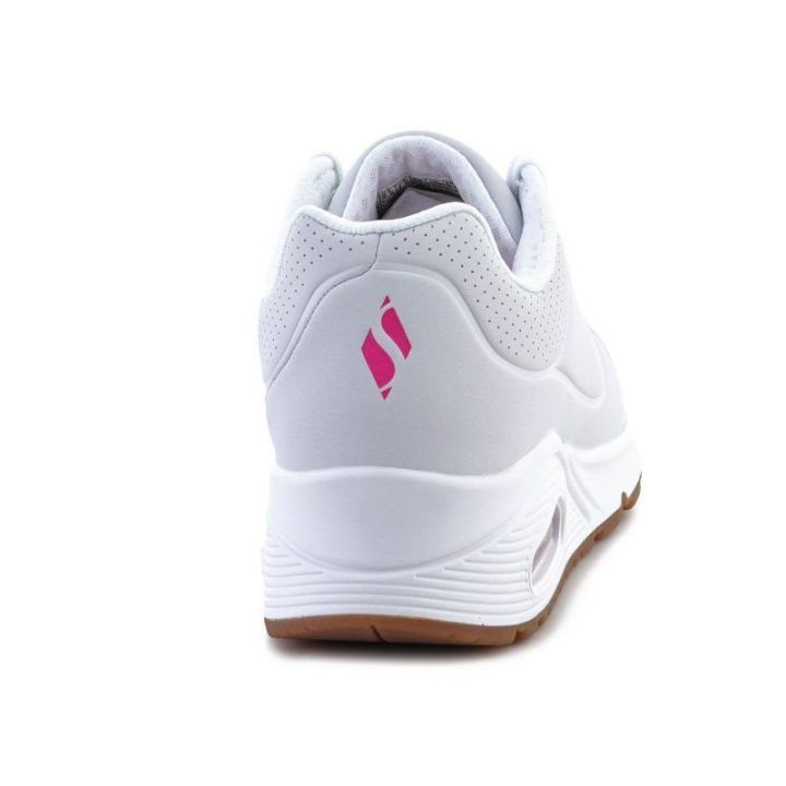 Sportbačiai mergaitėms Skechers Uno Stand On Air, balti ir rožiniai