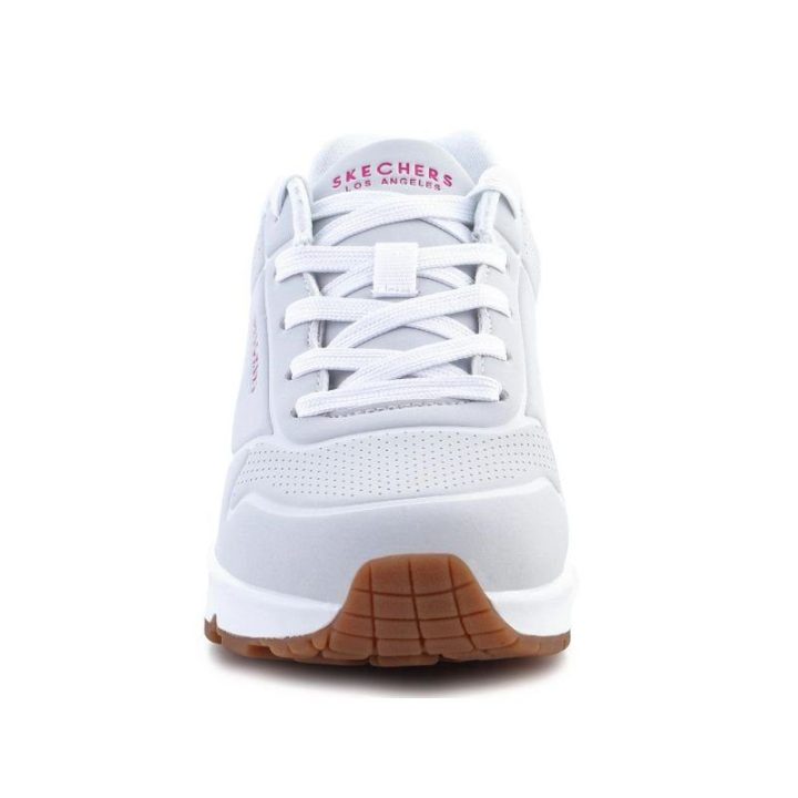 Sportbačiai mergaitėms Skechers Uno Stand On Air, balti ir rožiniai