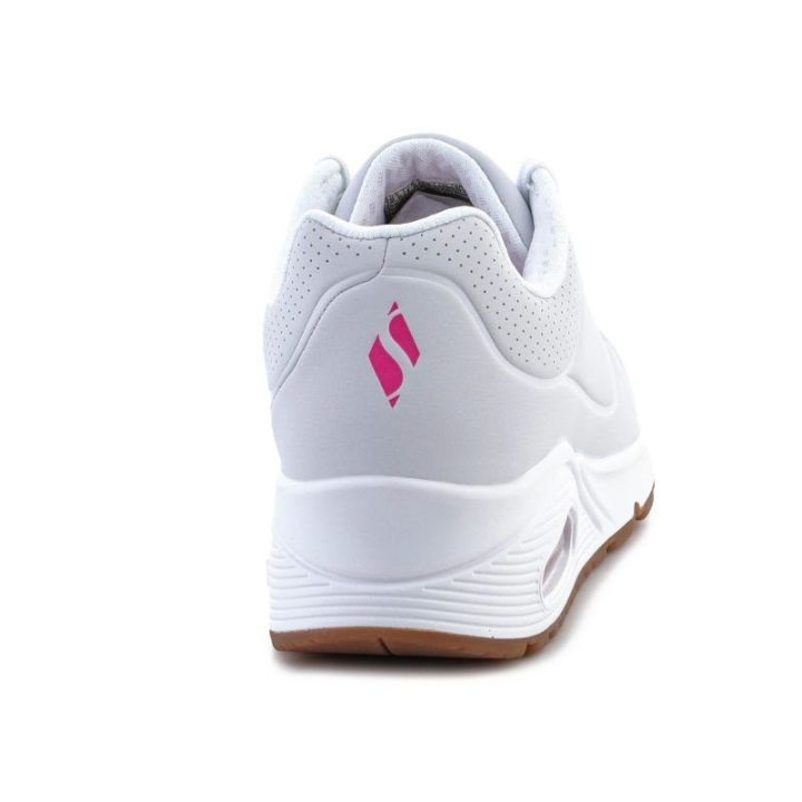 Sportbačiai mergaitėms Skechers Uno Stand On Air, balti ir rožiniai