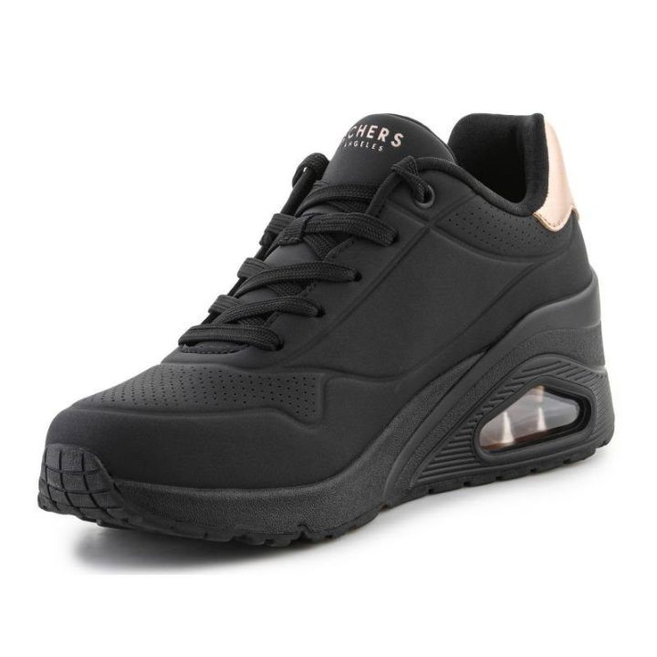 Moteriški sportbačiai Skechers Uno Wedge-Hi Steps, juodi