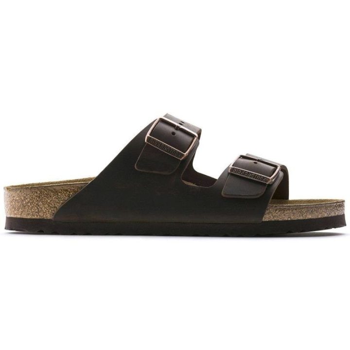 Uniseks siauros šlepetės Birkenstock Arizona, rudos