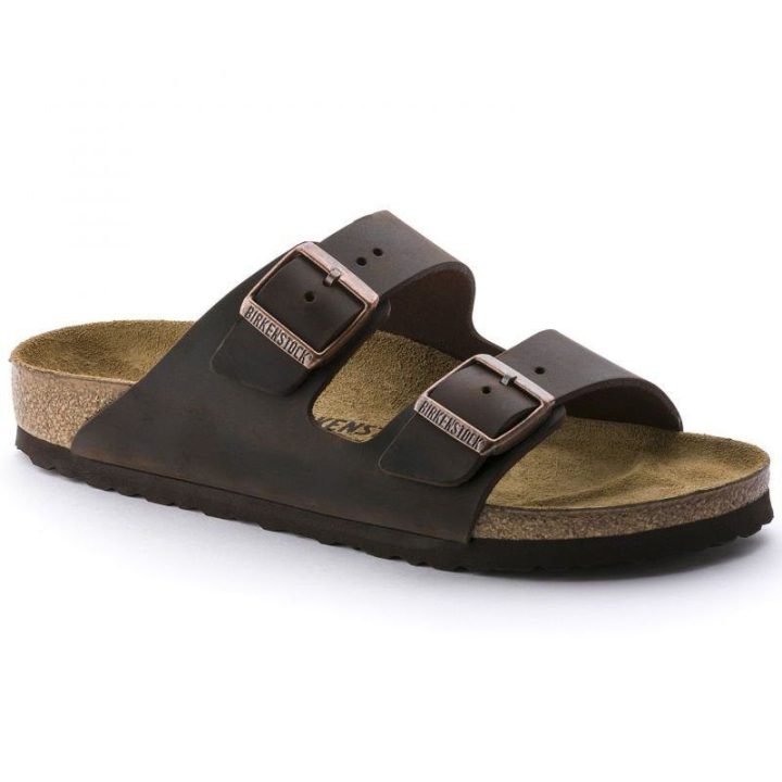Uniseks siauros šlepetės Birkenstock Arizona, rudos