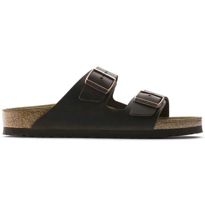 Uniseks siauros šlepetės Birkenstock Arizona, rudos