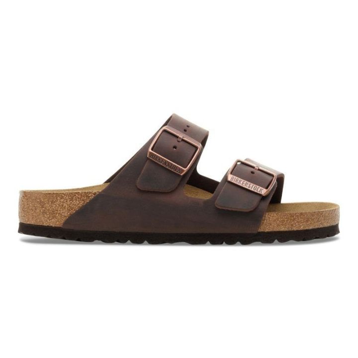 Uniseks siauros šlepetės Birkenstock Arizona, rudos