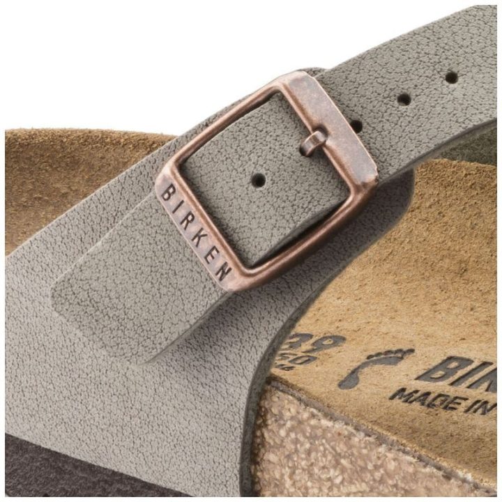 Moteriškos šlepetės per pirštą Birkenstock Gizeh, pilkai smėlio