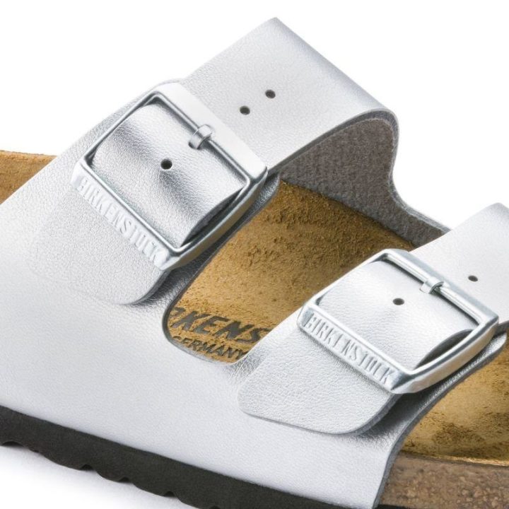 Moteriškos šlepetės Birkenstock Arizona, sidabro