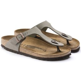 Moteriškos šlepetės per pirštą Birkenstock Gizeh, pilkos