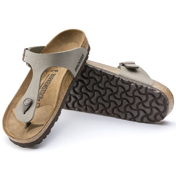 Moteriškos šlepetės per pirštą Birkenstock Gizeh, pilkos