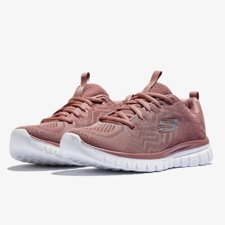 Moteriški sportbačiai su Memory Foam vidpadžiu Skechers Graceful-Get, rožiniai