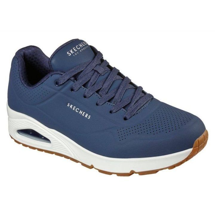 Vyriški sportbačiai Skechers Uno Stand On Air su Skech-Air padu, tamsiai mėlyni