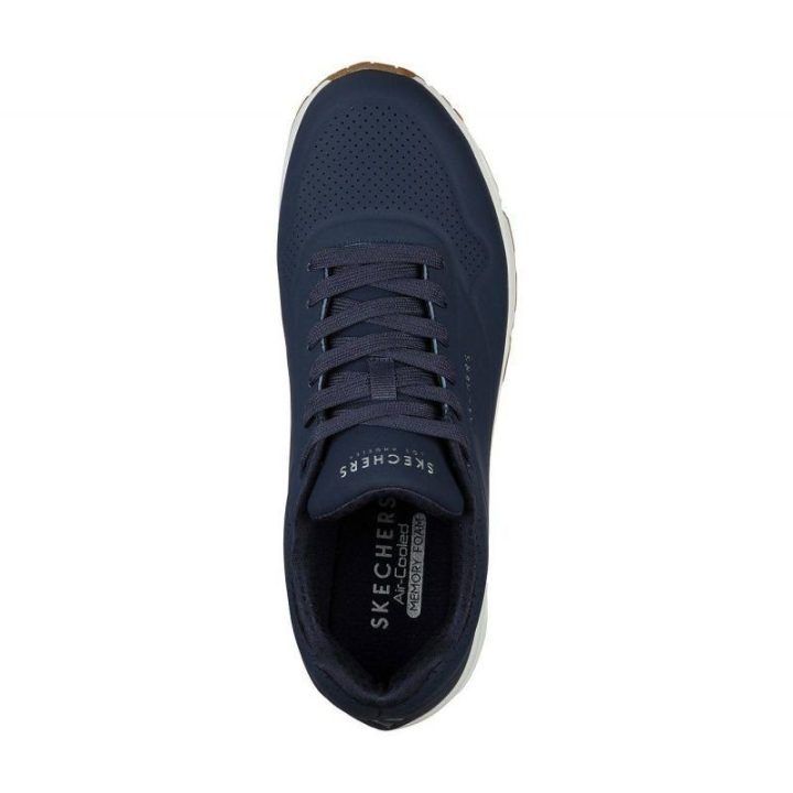 Vyriški sportbačiai Skechers Uno Stand On Air su Skech-Air padu, tamsiai mėlyni