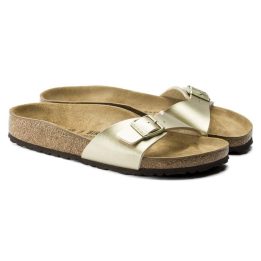 Moteriškos šlepetės su dirželiu Birkenstock Madrid, aukso