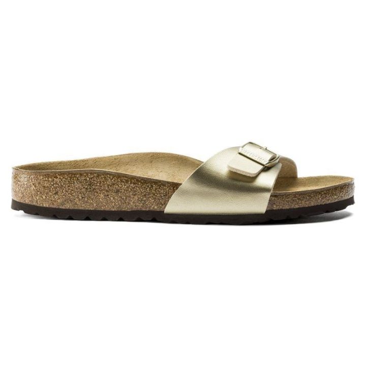 Moteriškos šlepetės su dirželiu Birkenstock Madrid, aukso