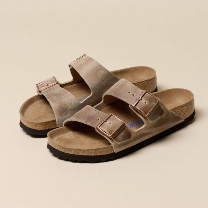 Uniseks šlepetės Birkenstock Arizona Soft Footbed, tabako rudos
