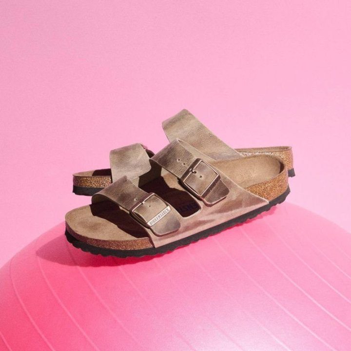 Uniseks šlepetės Birkenstock Arizona Soft Footbed, tabako rudos