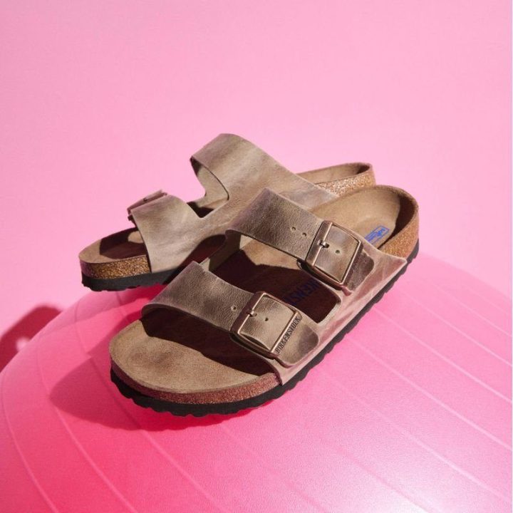 Uniseks šlepetės Birkenstock Arizona Soft Footbed, tabako rudos