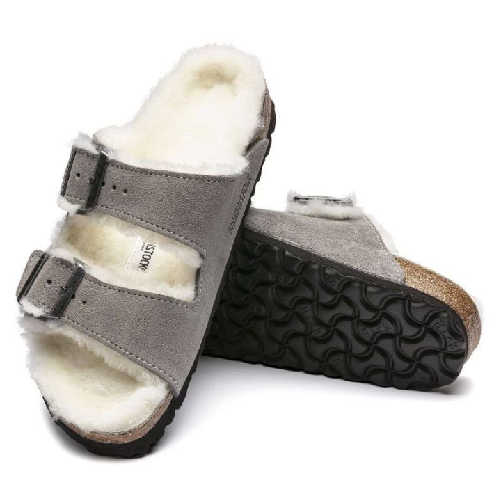 Moteriškos pašiltintos šlepetės Birkenstock Arizona Shearling