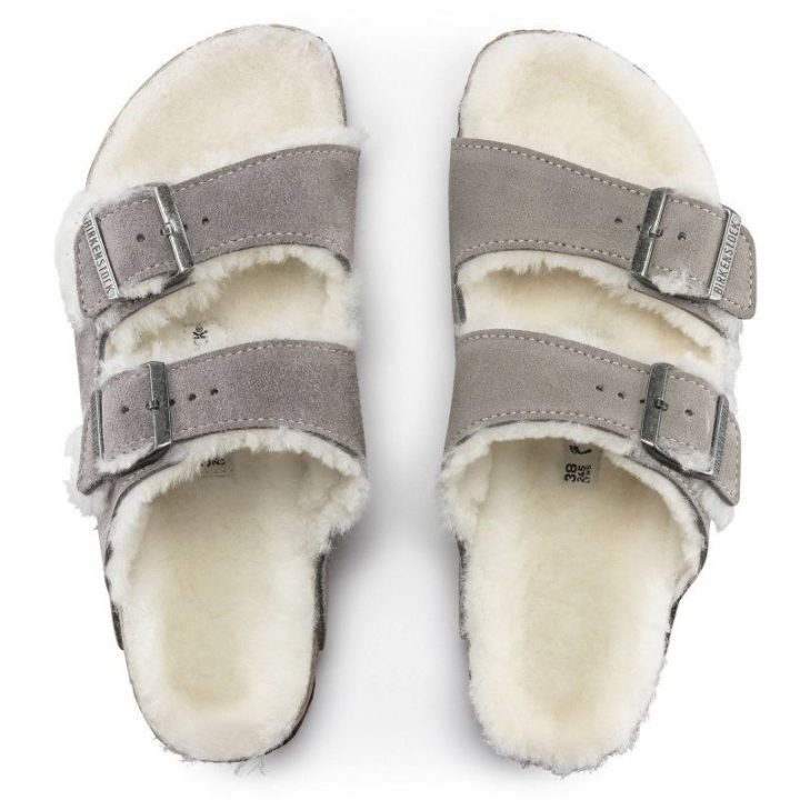 Moteriškos pašiltintos šlepetės Birkenstock Arizona Shearling