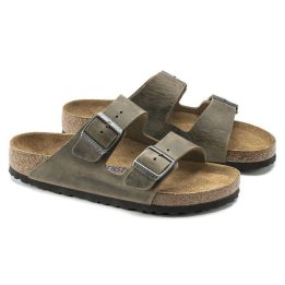 Uniseks odinės šlepetės Birkenstock Arizona, chaki