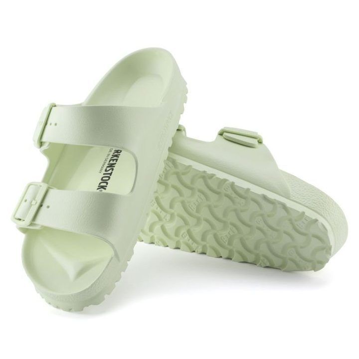 Vyriškos šlepetės plačiai pėdai Birkenstock Arizona, žalios