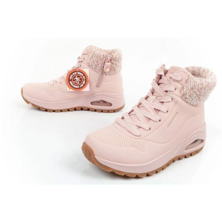 Moteriški pašiltinti batai Skechers Uno Rugged, rožiniai